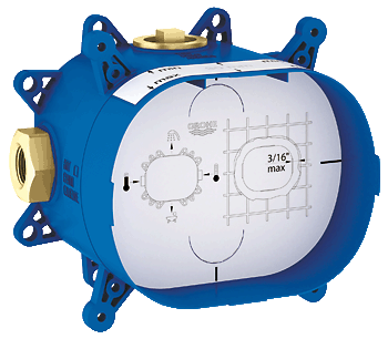 Grohe Starlight Chrome Eurocube/Cosmo Square Single Function Pressure Balance Shower Set