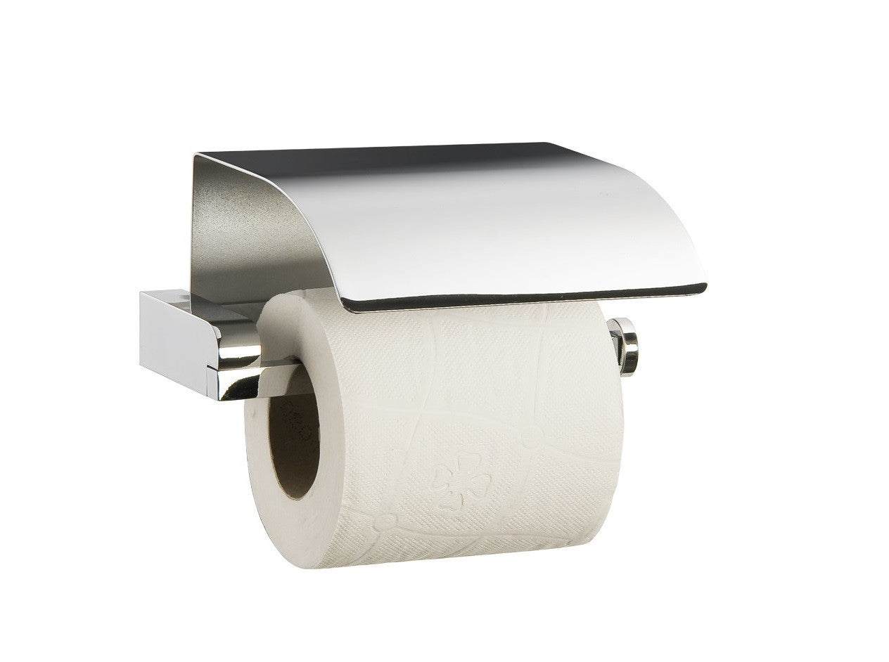 Musa paper holder with lid - Chrome