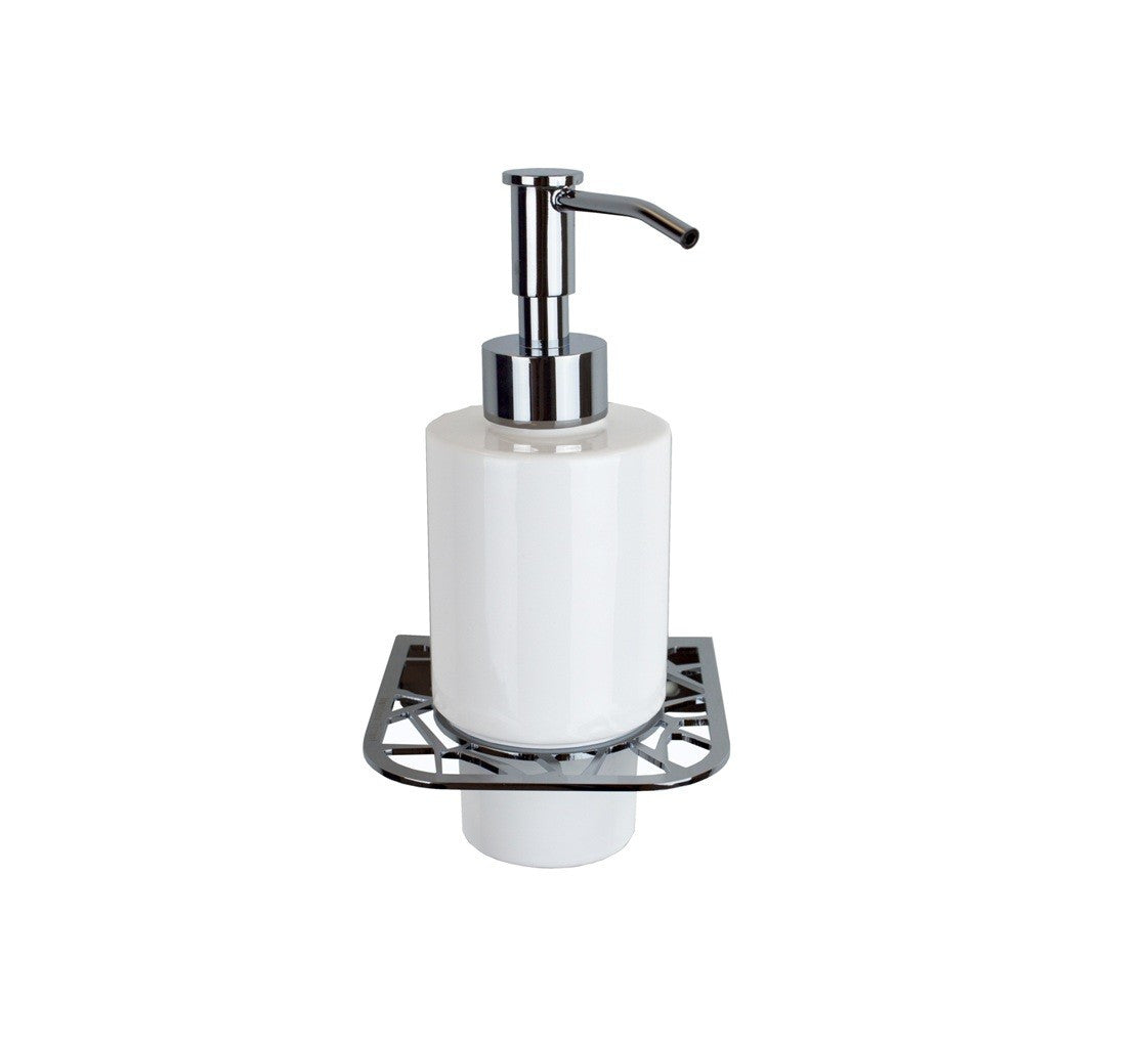 Trencadis wall liquid soap dispenser - Chrome/White