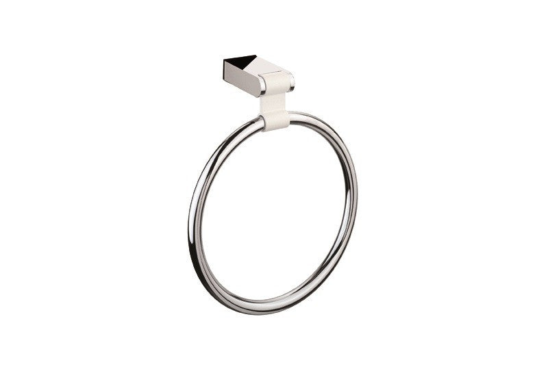 Iris large towel ring - Chrome/White