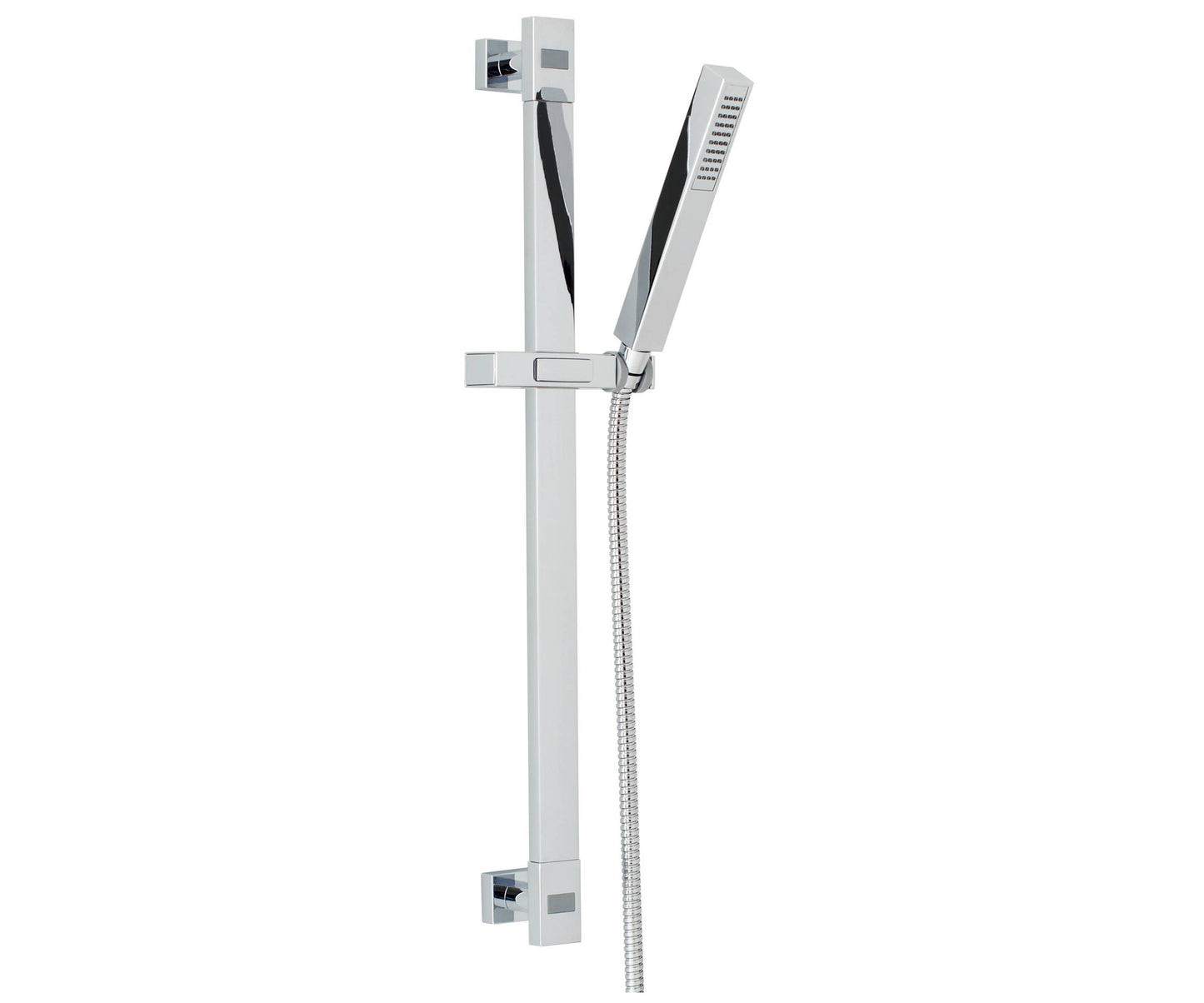 MZ Tetra 700003900 Sliding Bar With Flexible Hose And Hand Shower Set - Chrome