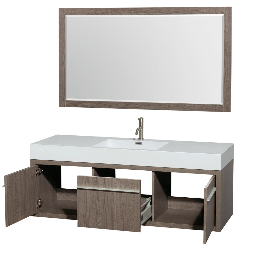 Axa 60 inch Single Bathroom Vanity in Gray Oak