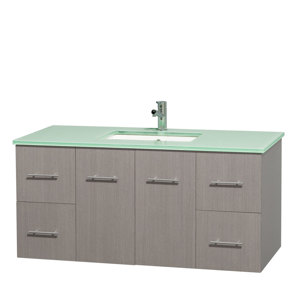 Centra 48 inch Single Bathroom Vanity Set -Gray Oak