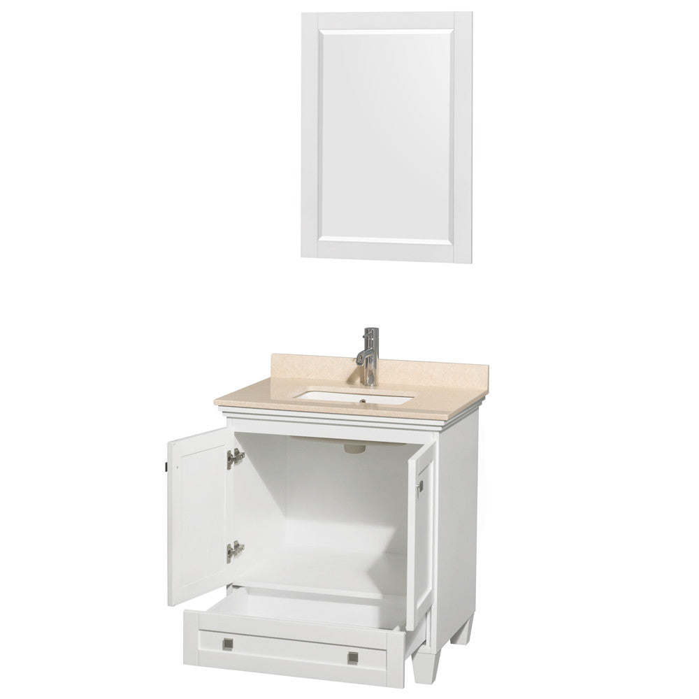 Acclaim 30 inch Single Bathroom Vanity in White