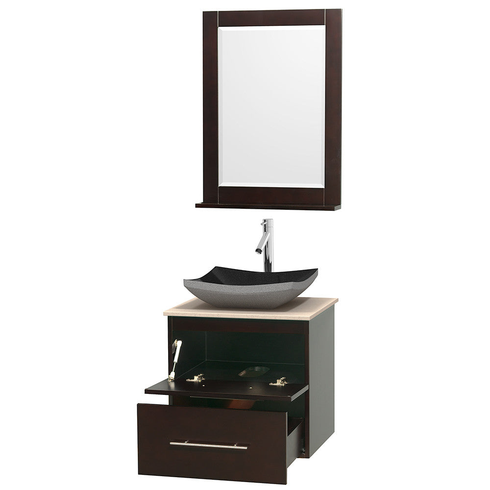 Centra 24 inch Single Bathroom Vanity Set - Espresso