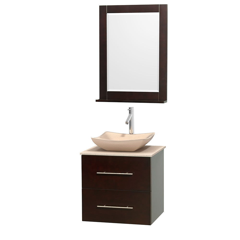 Centra 24 inch Single Bathroom Vanity Set - Espresso