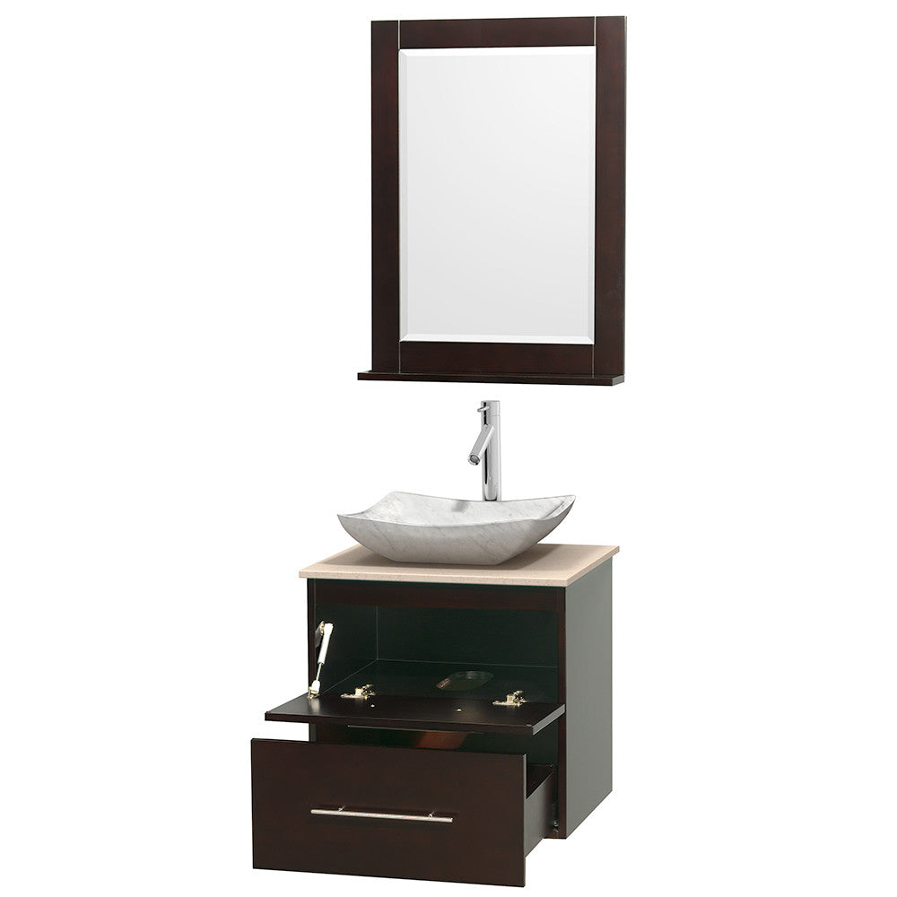 Centra 24 inch Single Bathroom Vanity Set - Espresso