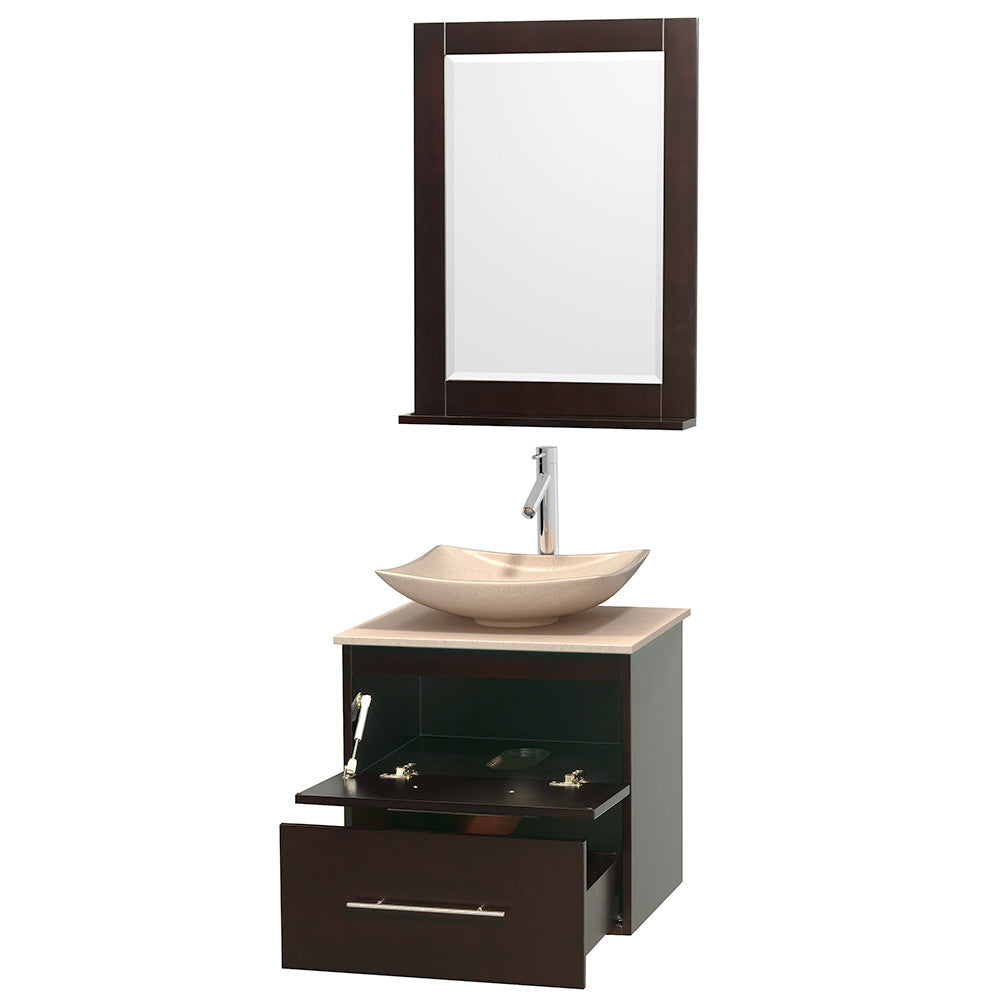 Centra 24 inch Single Bathroom Vanity Set - Espresso