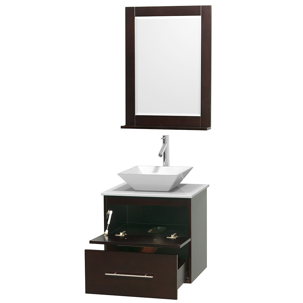 Centra 24 inch Single Bathroom Vanity Set - Espresso