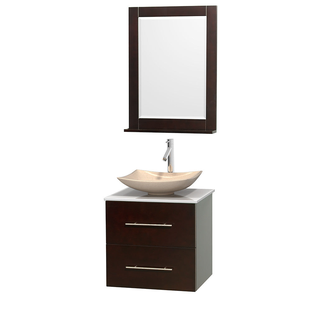 Centra 24 inch Single Bathroom Vanity Set - Espresso