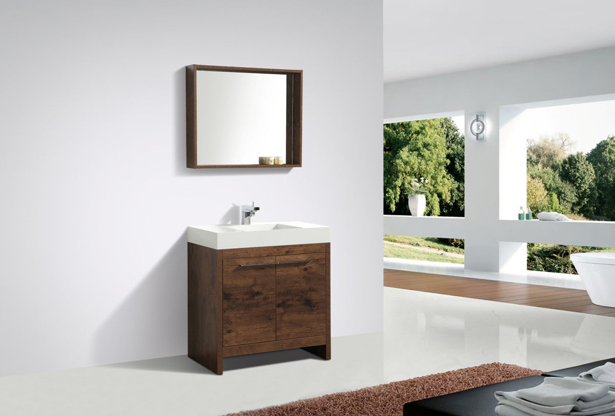 Aquamoon Abacos 31 Modern Bathroom Vanity - Rosewood
