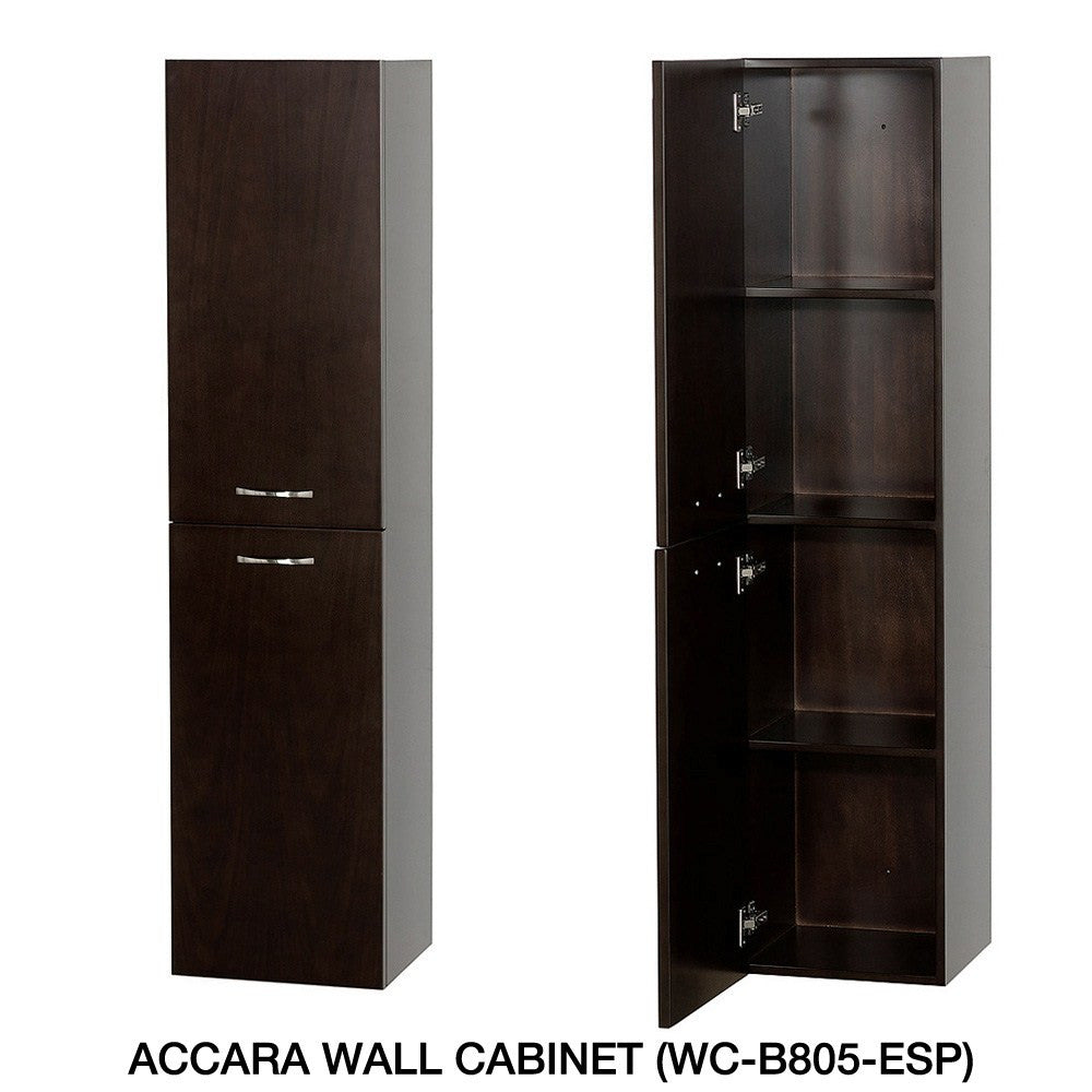 WYNDHAM COLLECTION Manola 60-Inch Double Wall-Mounted Bathroom Vanity Set - Espresso