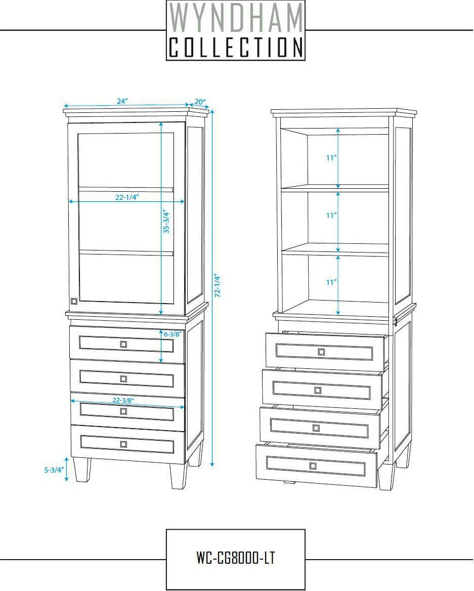 Wyndham Collection Acclaim Linen Tower - Espresso