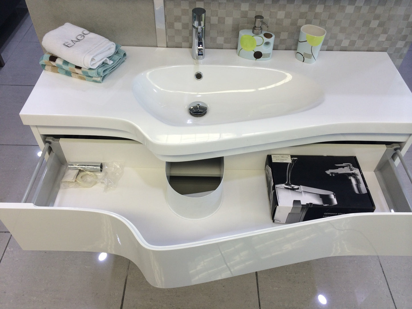 Aquamoon Alba 48 Modern Bathroom Vanity Set - White