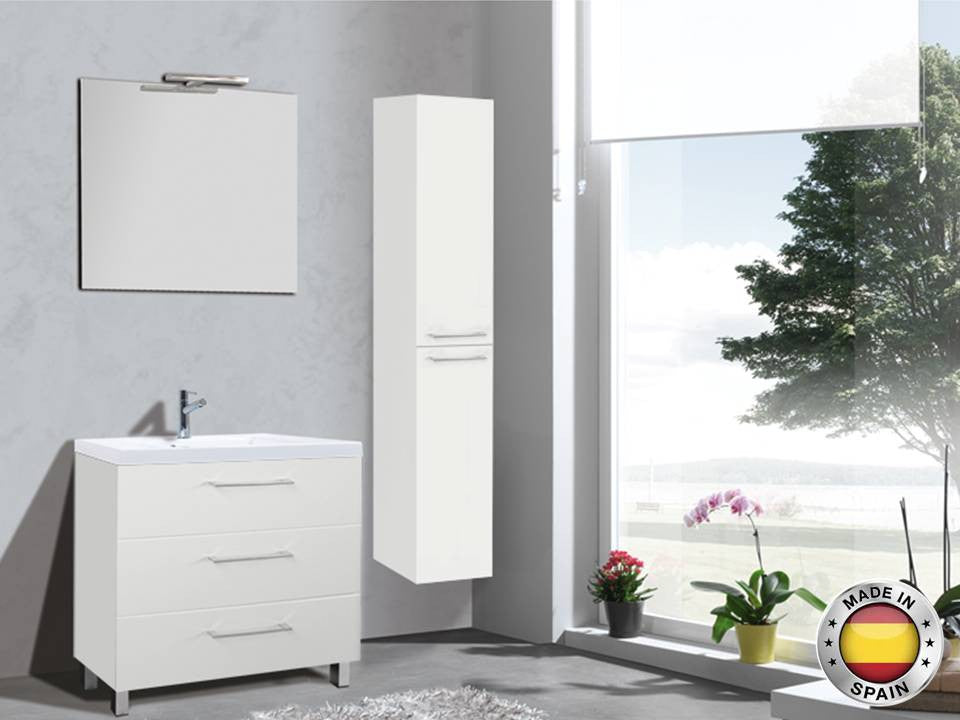 AQUA DECOR American 31.5-Inch Modern Bathroom Vanity Set - White