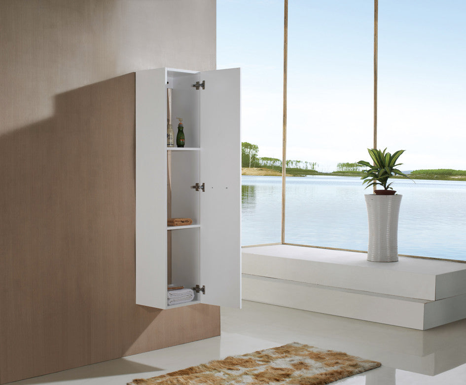 Aquamoon Andes Modern Linen Cabinet - White