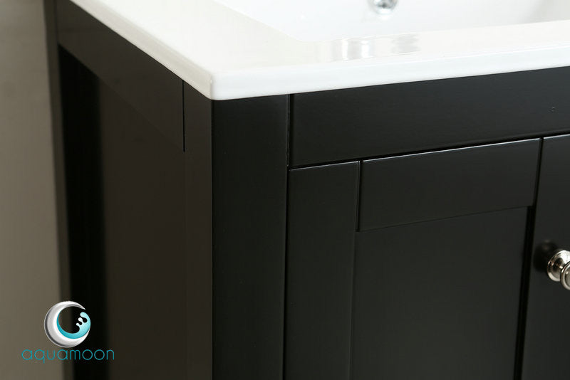 Aquamoon Rimini 24 Bathroom Vanity Set - Black
