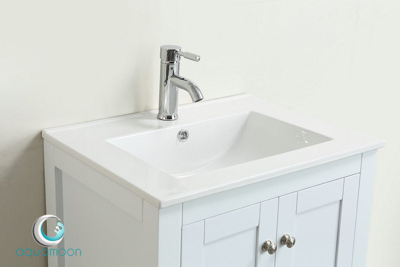 Aquamoon Rimini 24 Bathroom Vanity Set - White