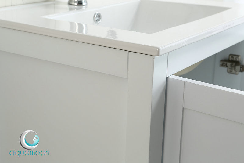 Aquamoon Rimini 24 Bathroom Vanity Set - White