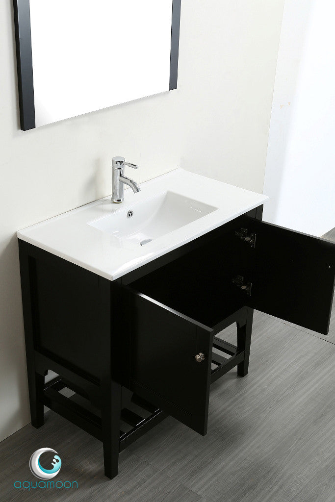 Aquamoon Rimini 36 Bathroom Vanity Set - Black