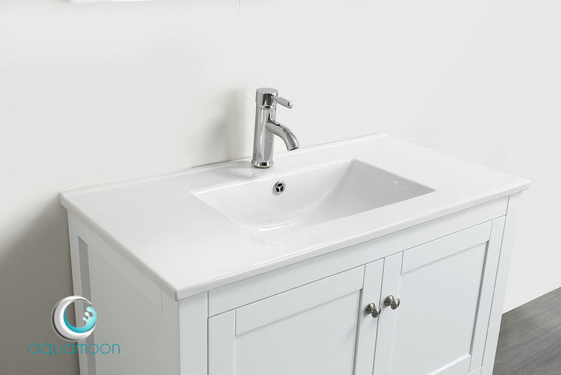 Aquamoon Rimini 36 Bathroom Vanity Set - White