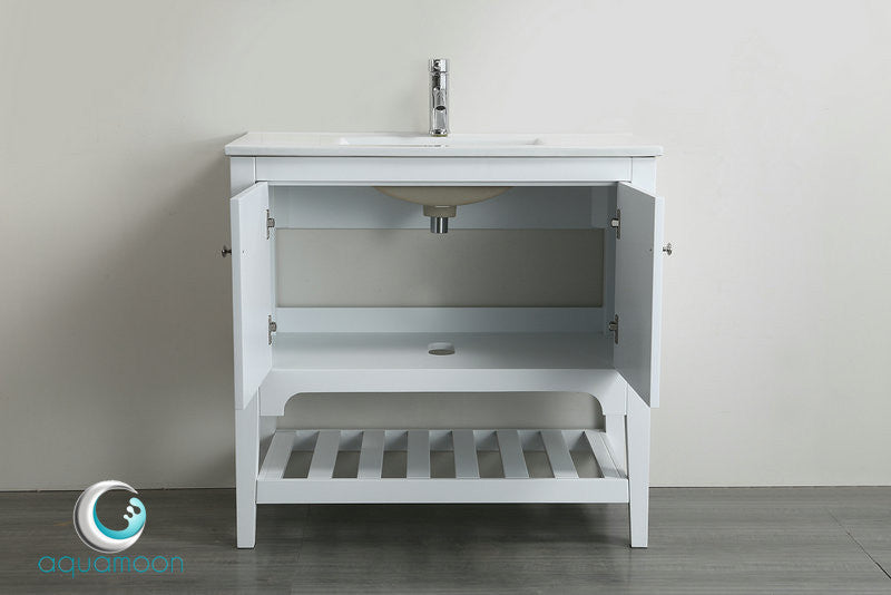 Aquamoon Rimini 36 Bathroom Vanity Set - White