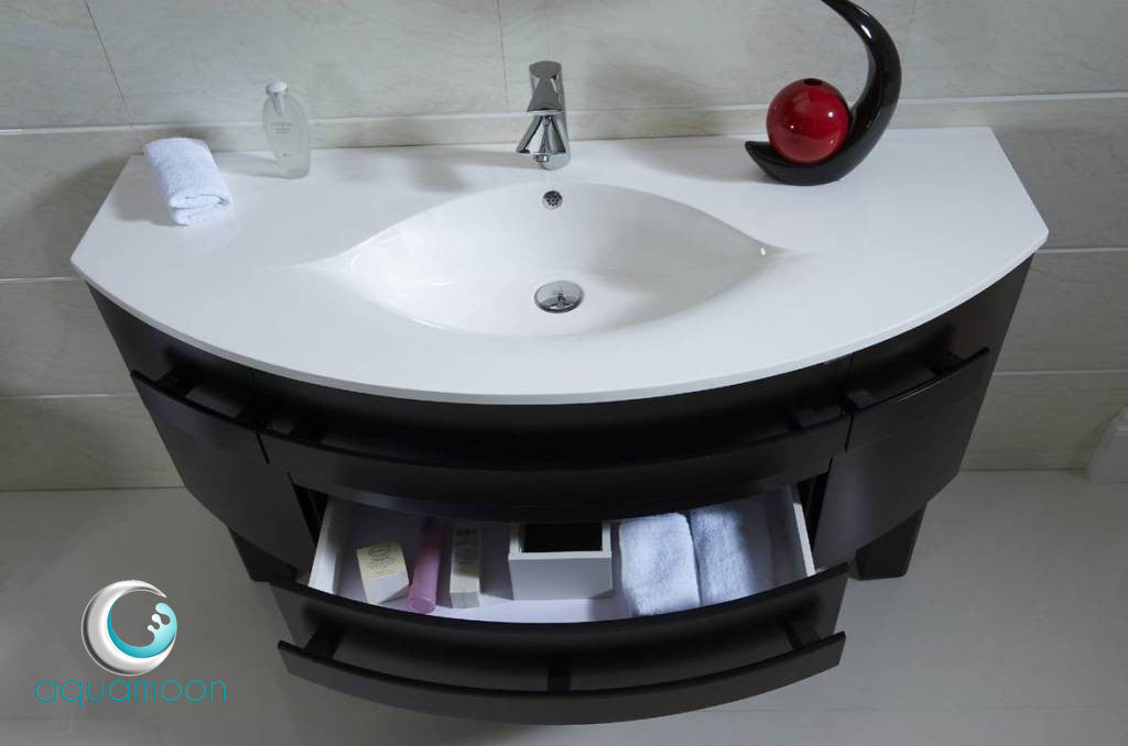 Aquamoon Damasco 54 Modern Bathroom Vanity Set - Espresso