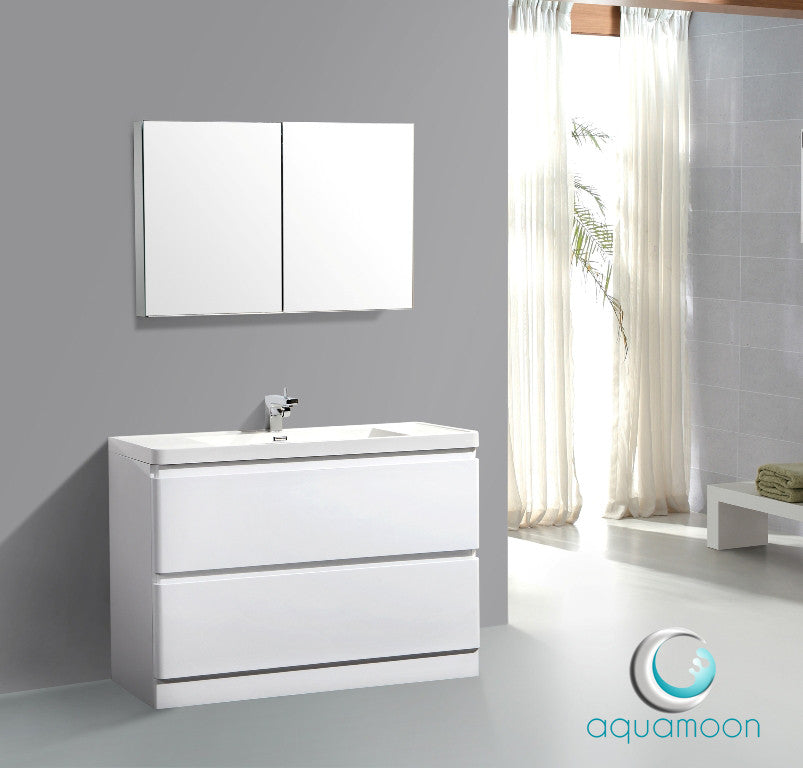 Aquamoon Glaciar 48 Modern Bathroom Vanity Set - White