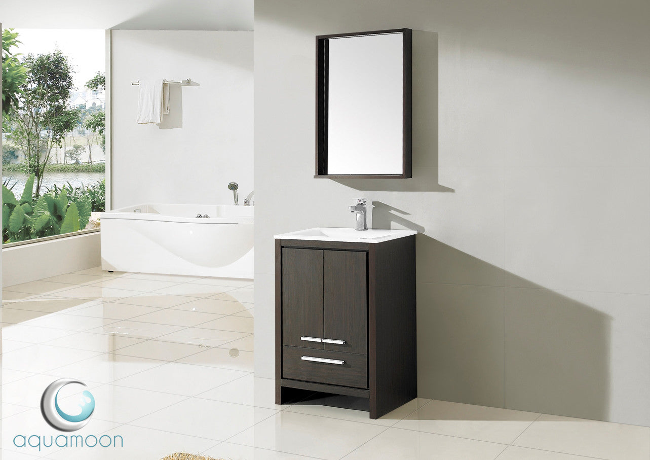 Aquamoon Granada 24 Modern Bathroom Vanity Set - Wenge