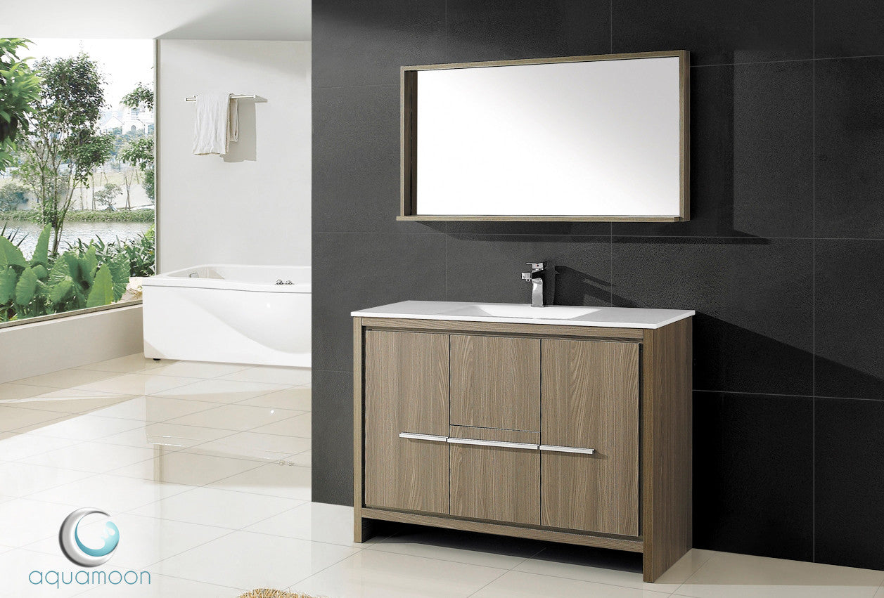 Aquamoon Granada 48 Modern Bathroom Vanity Set - Light Grey