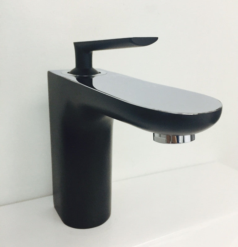 Aquamoon Madrid Single Hole Mount Bathroom Faucet Black