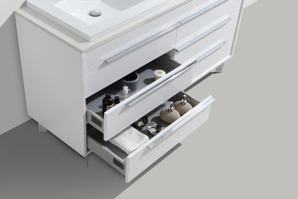 Aquamoon Roma 60 Double Modern Bathroom Vanity Set - White