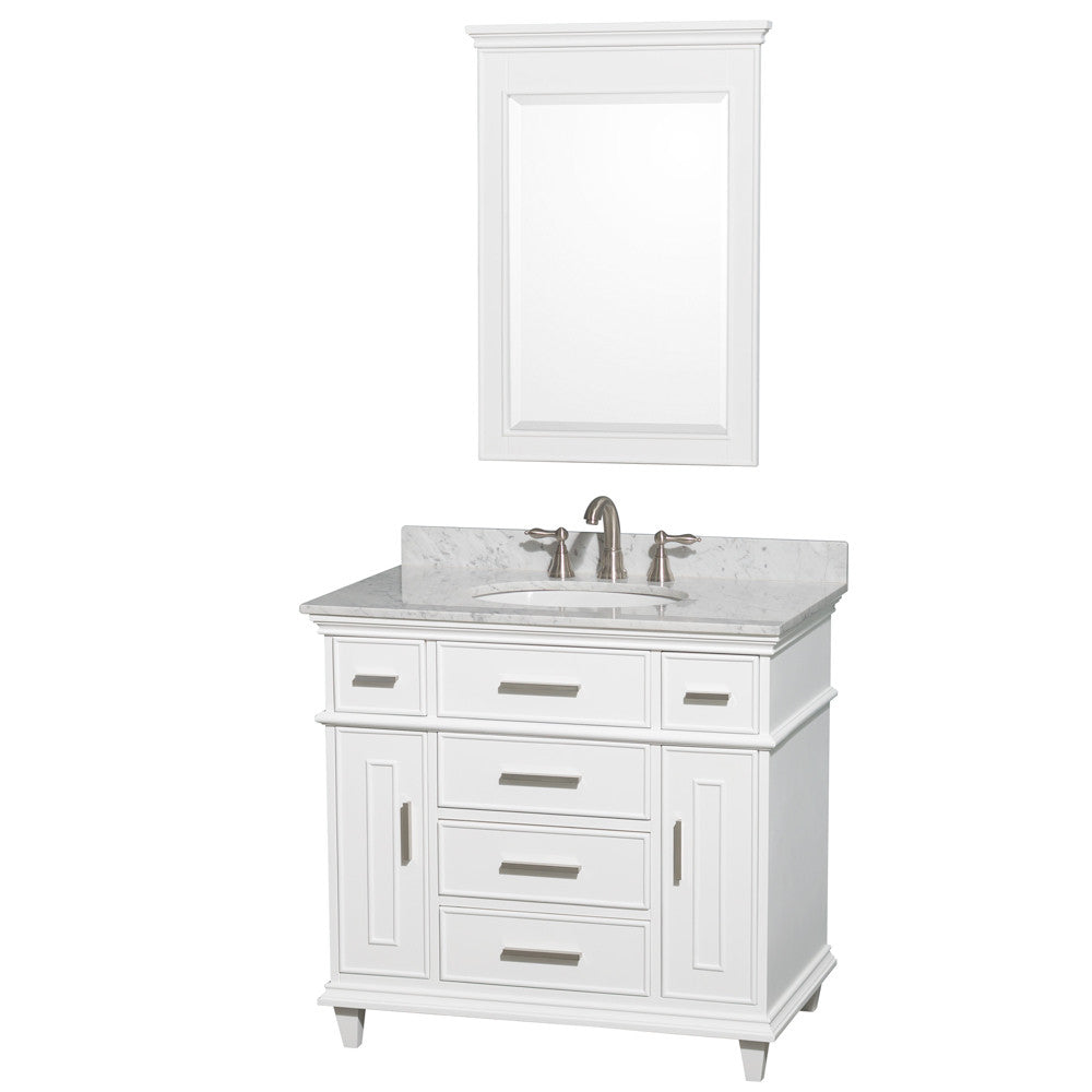 Berkeley 36-Inch Single Bathroom Vanity - White