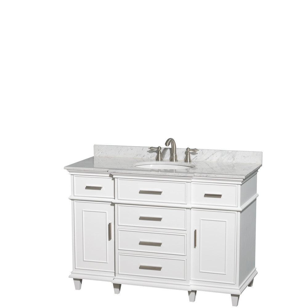 Berkeley 48-Inch Single Bathroom Vanity - White