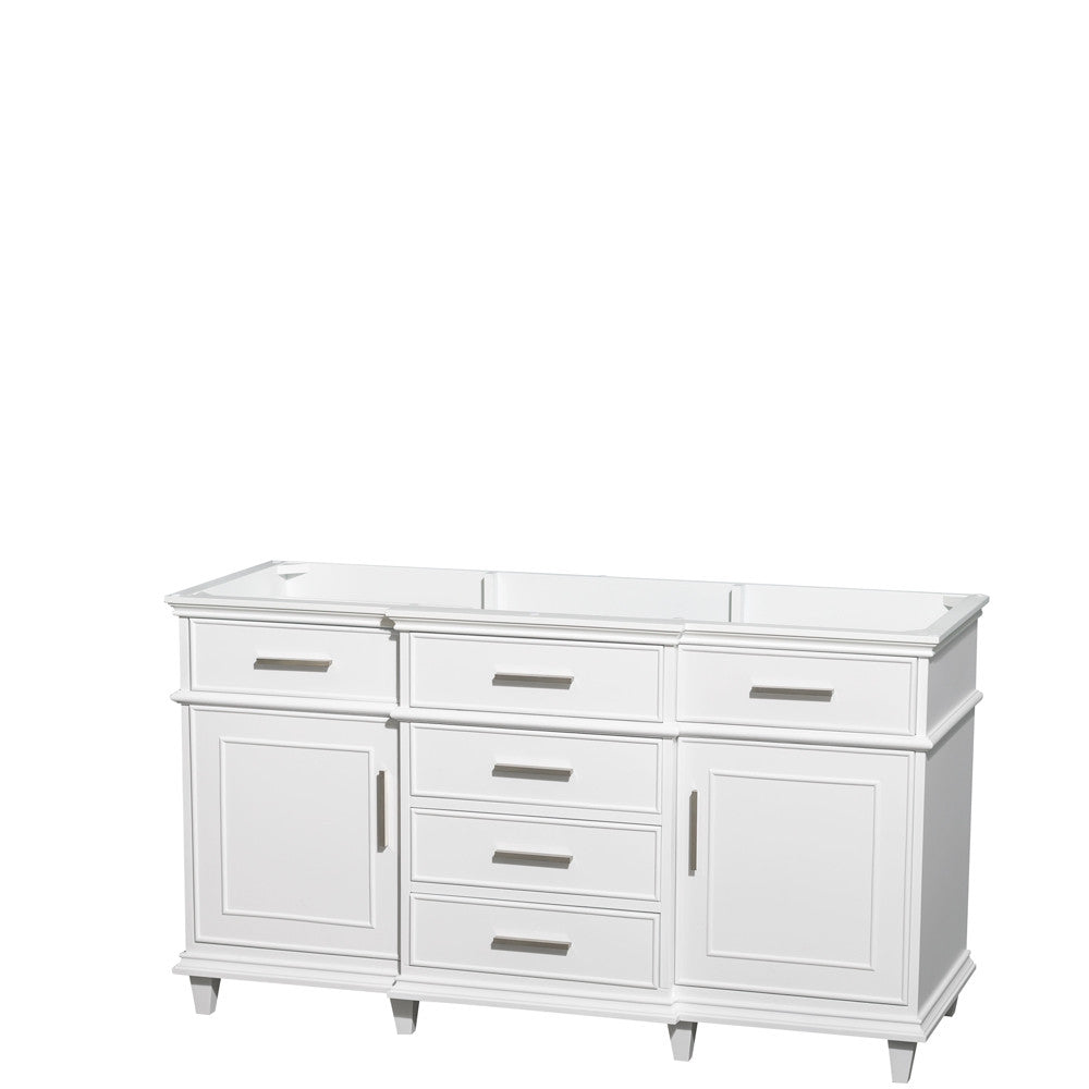 Berkeley 60-Inch Double Bathroom Vanity - White