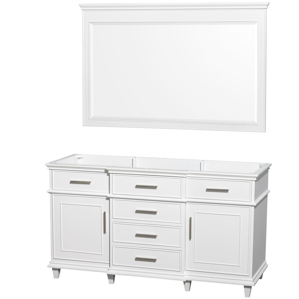 Berkeley 60-Inch Double Bathroom Vanity - White