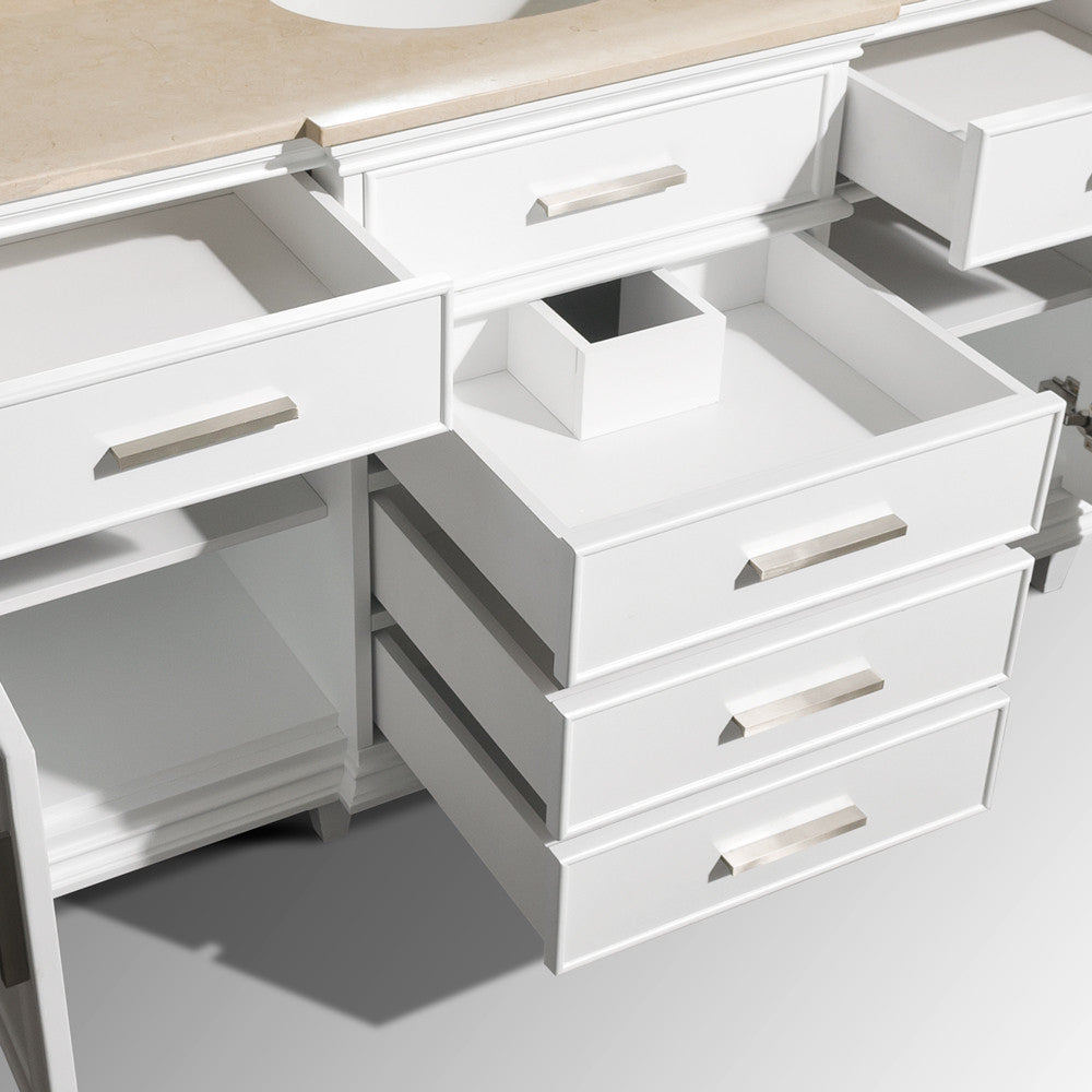 WYNDHAM COLLECTION Berkeley 60" Single Bathroom Vanity - White