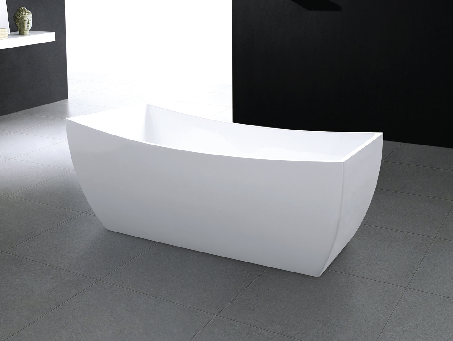Aquamoon Bruselas White Freestanding Soaking Bathtub