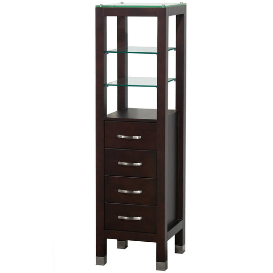 Wyndham Collection Tavello Linen Tower - Espresso