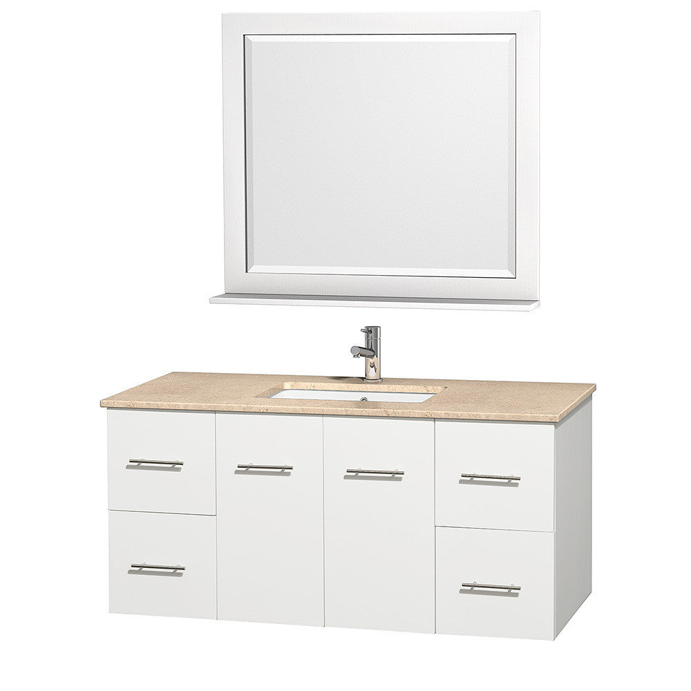 WYNDHAM COLLECTION Centra 48-inch single bathroom vanity set - White