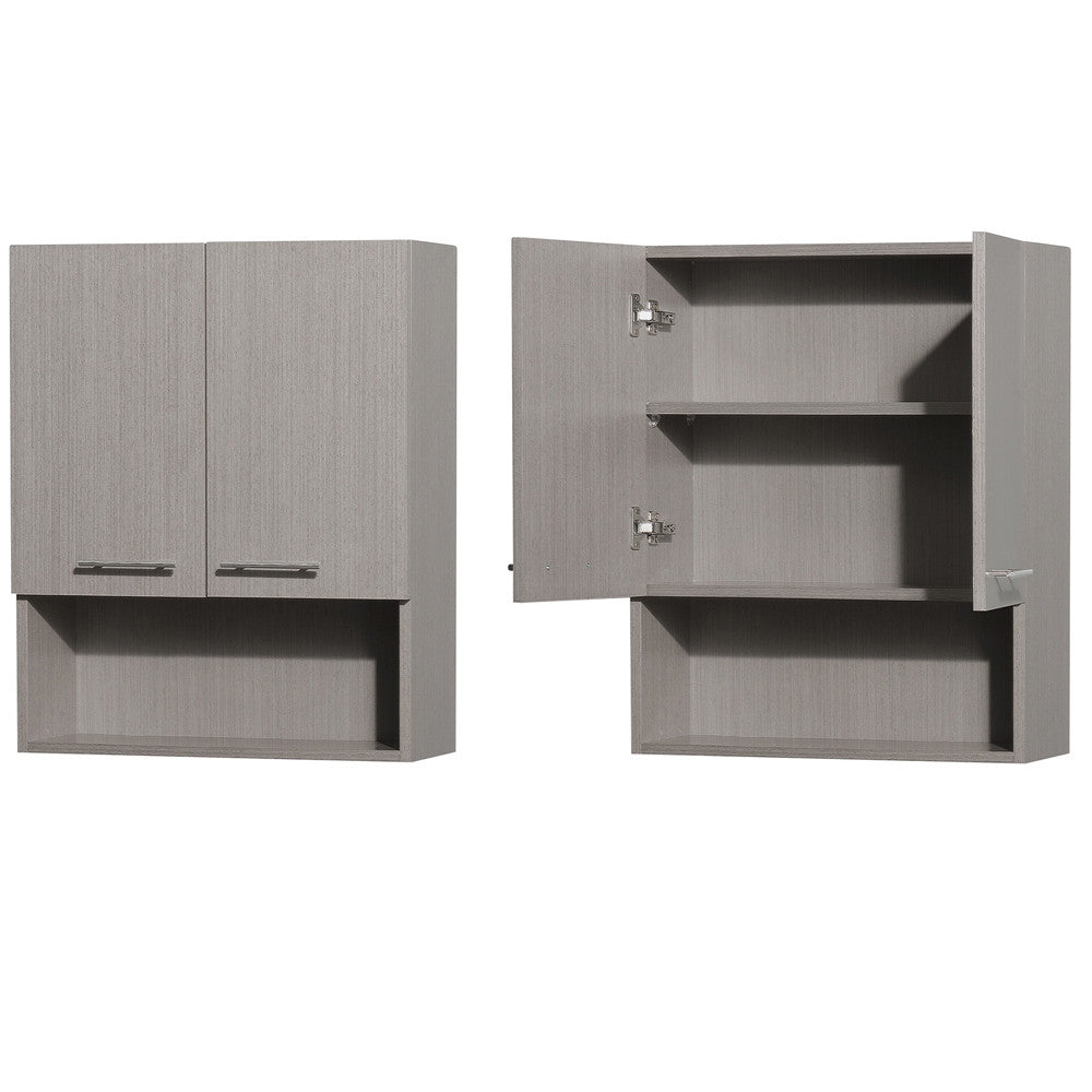 Centra Bathroom Wall Cabinet By Wyndham Collection - Gray Oak