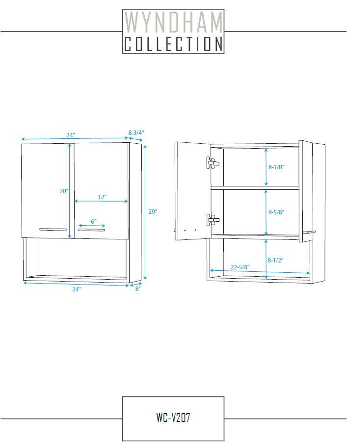 Centra Bathroom Wall Cabinet By Wyndham Collection - Espresso