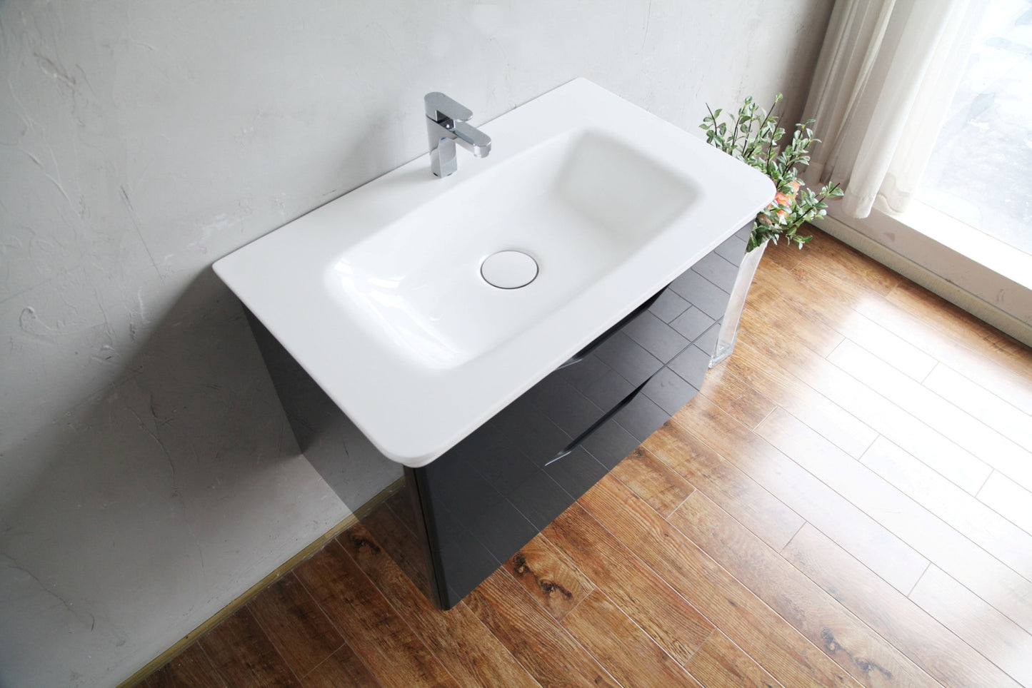 Aquamoon Cosmo 31 Modern Bathroom Vanity Set - Grey