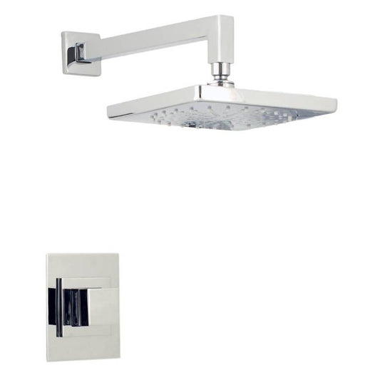 Mz Cubic Modern Bathroom Shower Set - Chrome