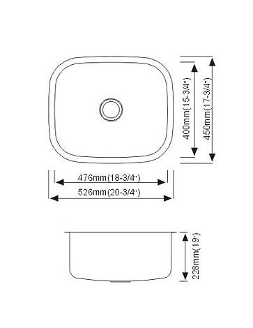 Dax-1720 Modern Undermount Single Bowl Kitchen Sink