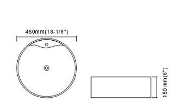 Dax-222-A Modern Bathroom Vessel Sink (Ceramic)