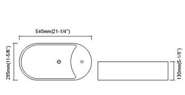 Dax-224 Modern Bathroom Vessel Sink (Ceramic)