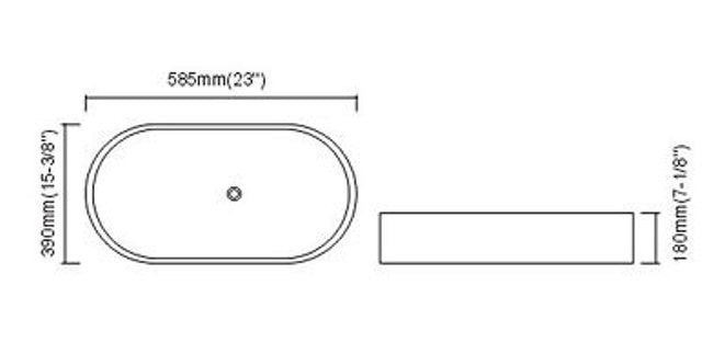 Dax-243-C Modern Bathroom Vessel Sink (Ceramic)