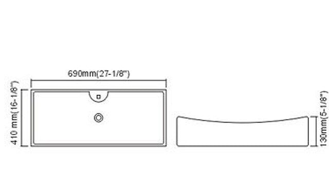 Dax-280-B Modern Bathroom Vessel Sink (Ceramic)