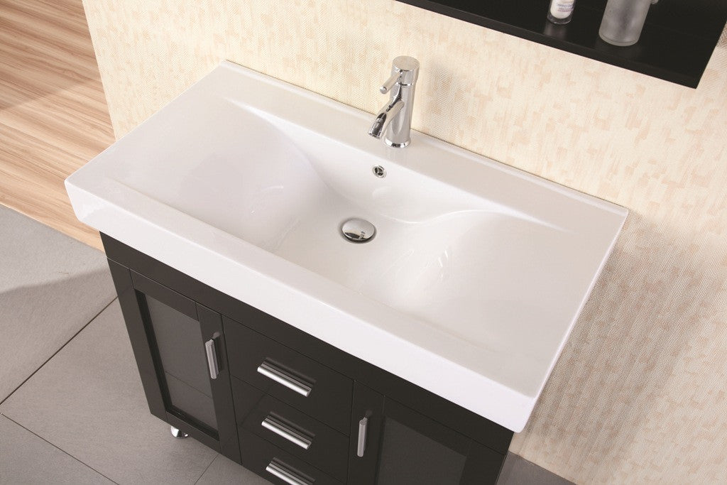 DESIGN ELEMENT Milan 36" Single Drop-In Sink Vanity